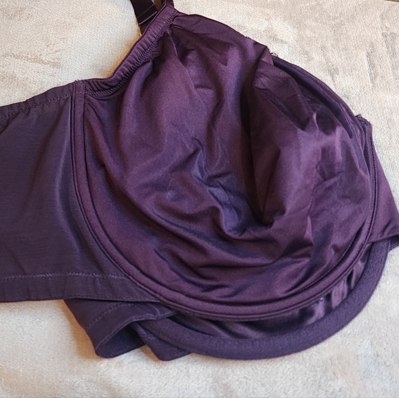 NWOT- Catherine's Intimates- Purple/Eggplant Silky Bra. 54DD. - Picture 1 of 3